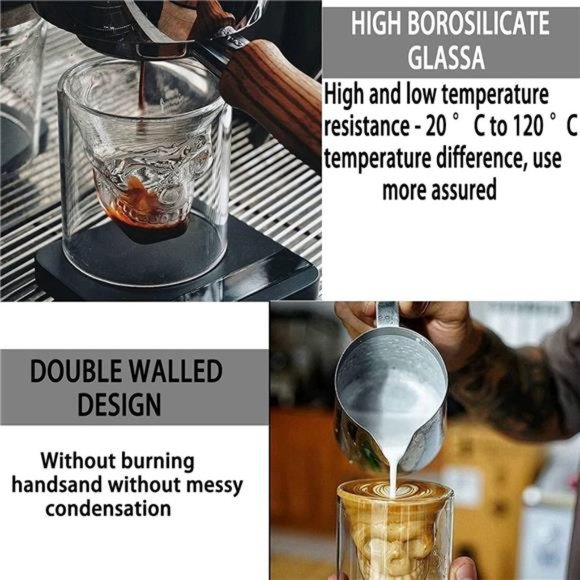 Cool Designed Skull Whiskey, Beer Wine Glass, Cocktail Halloween Party Decor - Picture 6 of 6